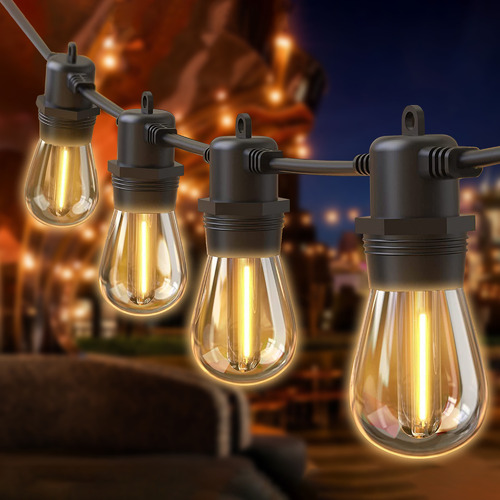 Outdoor festoon outlet string lights